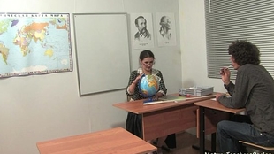 Russian mature teacher 5 - Irina (geography lesson)